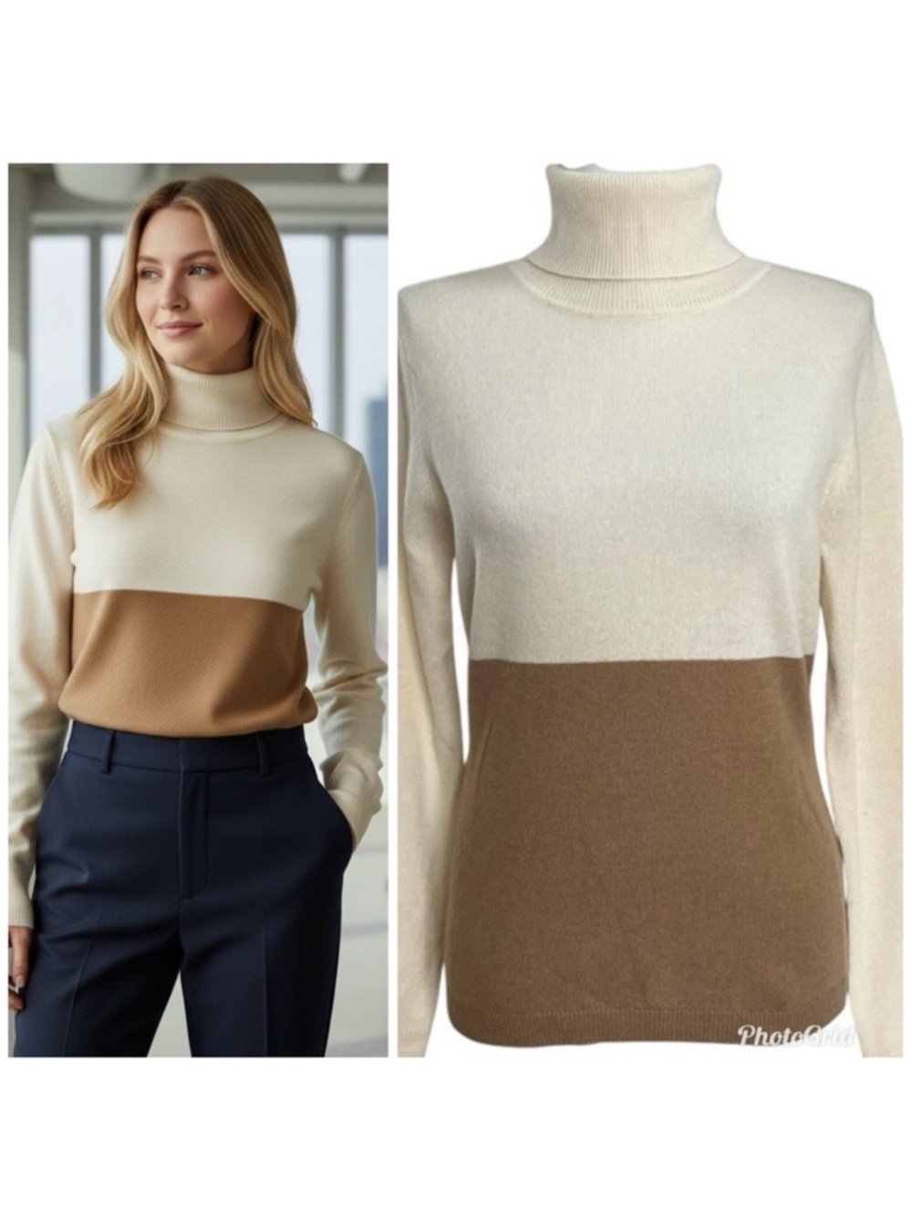 Garnet Hill Cashmere Turtleneck Sweater XS
